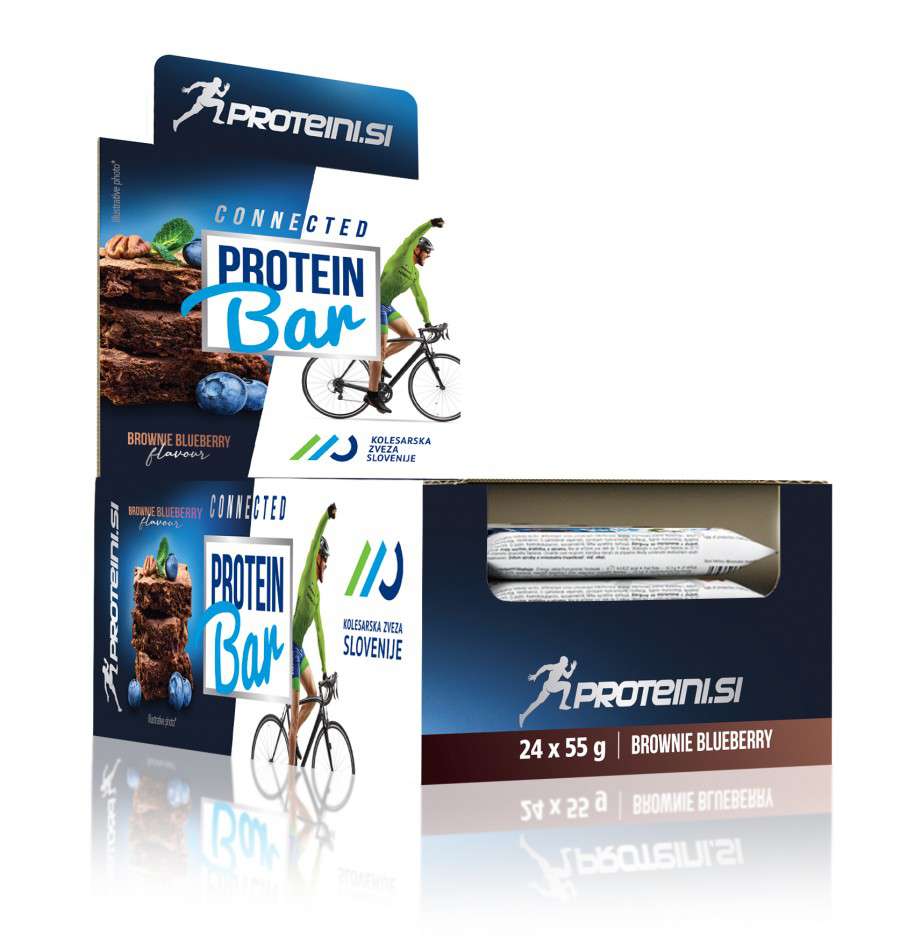 Proteinisi Protein Bar 24x55g Brownie Blueberry Muskelaufbau Ziele